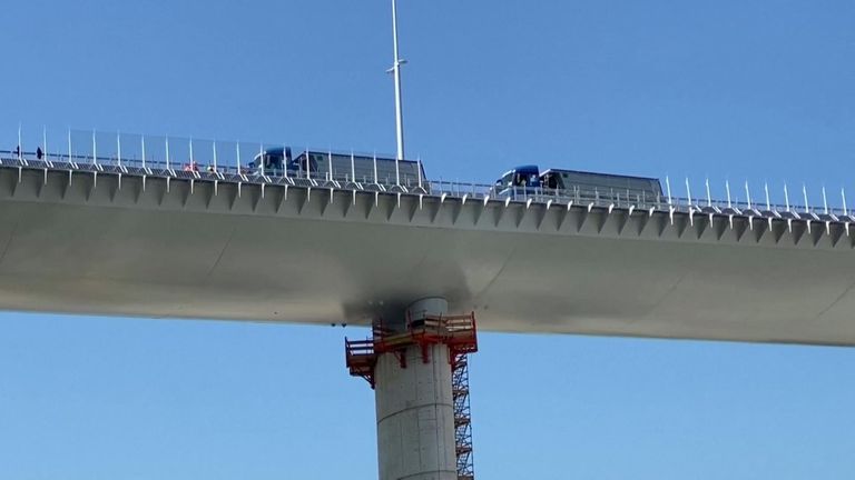 Le nouveau pont de Gênes a subi des essais statiques avant son inauguration