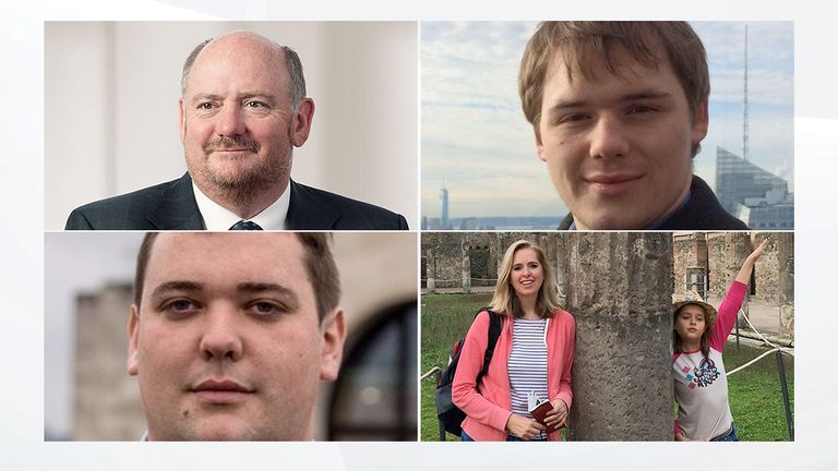 Richard Cousins, Will Cousins, Ed Cousins, Emma et Heather Bowden