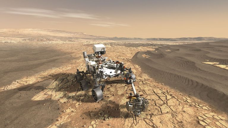 Un rendu du rover sur Mars, où il devrait atterrir en février 2021. Photo: NASA / JPL-Caltech