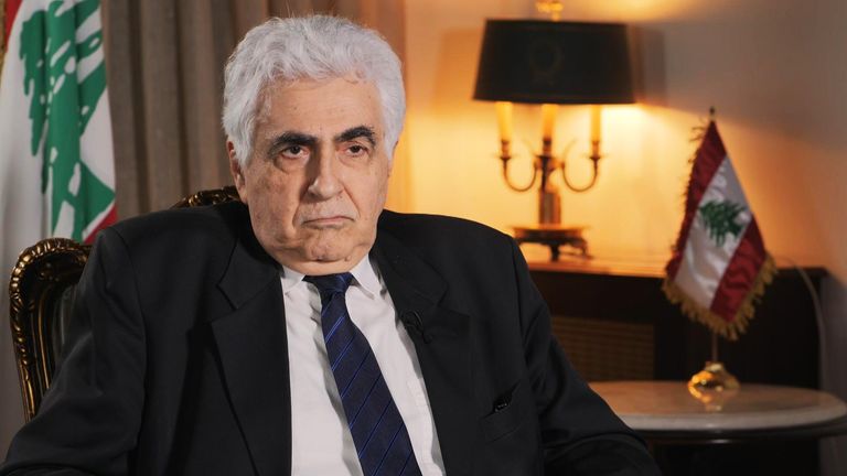 Le ministre libanais des Affaires étrangères Nassif Hitti.