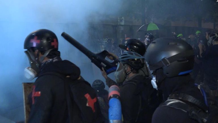 Manifestants à Portland