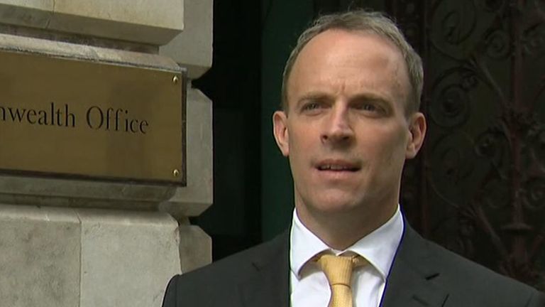 Le ministre des Affaires étrangères, Dominic Raab, a déclaré que le gouvernement britannique avait une `` confiance raisonnable '' que les acteurs russes avaient tenté d'interférer dans les élections générales de 2019 au Royaume-Uni