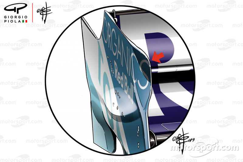 Détail de l'aileron arrière du Toro Rosso STR14