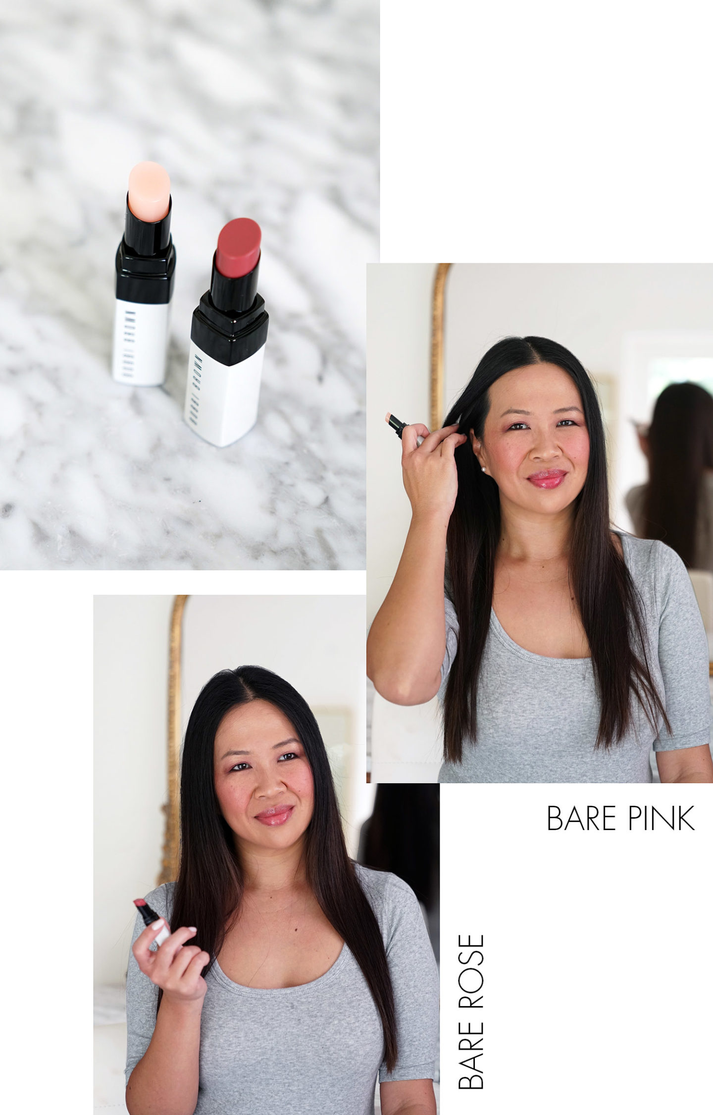 Bobbi Brown - Duo de teintes à lèvres extra pleine grandeur Bare Pink et Bare Rose