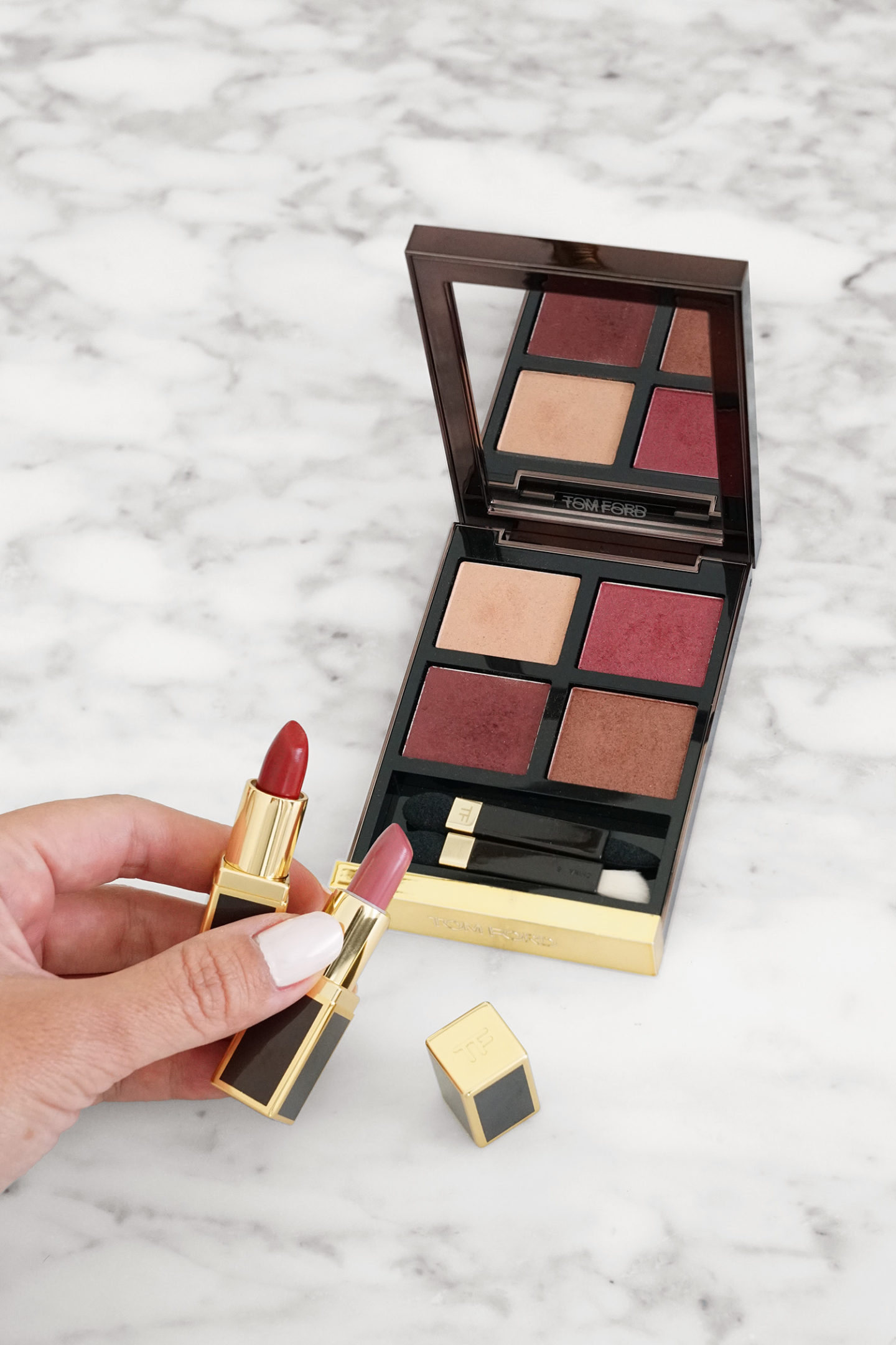 Tom Ford Eye Color Quad & Mini Lip Color Set Ambre bruni, Casablanca et Scarlet Rouge
