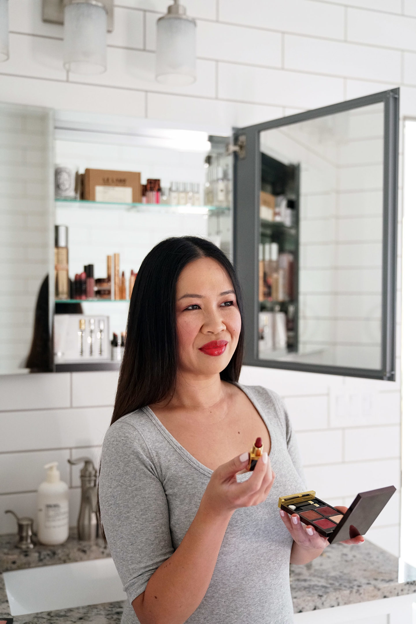 Tom Ford Brownished Amber Eyeshadow Quad et Scarlet Rouge Lip Color