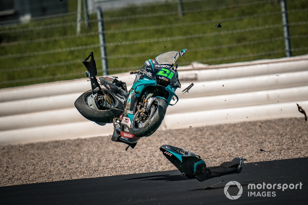 Franco Morbidelli, accident de Petronas Yamaha SRT