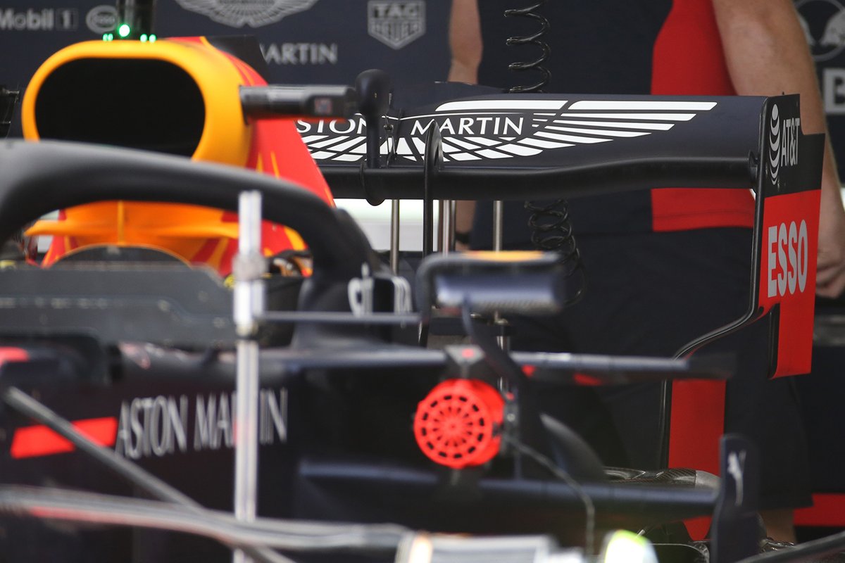 Détail de l'aileron arrière de la Red Bull Racing RB16