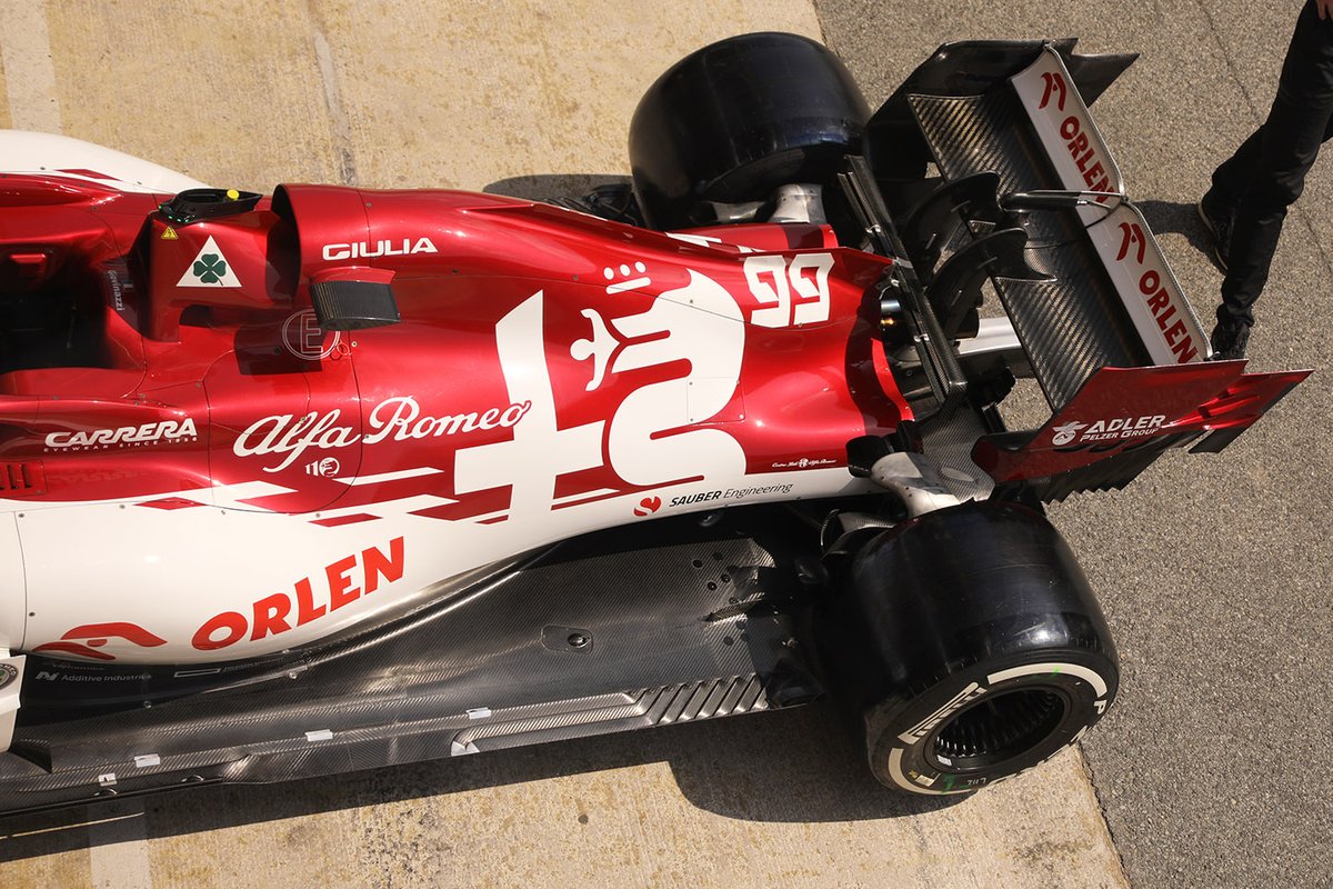 Détail de l'arrière de l'Alfa Romeo Racing C39