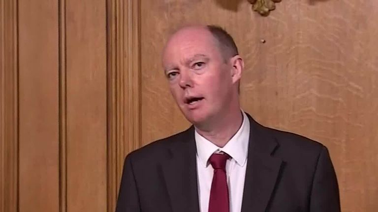 Le médecin-chef de l'Angleterre, Chris Whitty, déclare que nous «avons atteint les limites» de ce que nous pouvons faire pour rouvrir la société. 