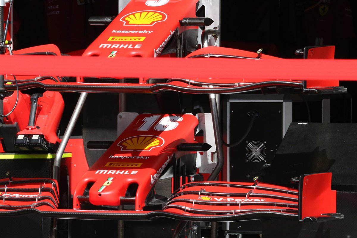 Détail des ailes avant de la Ferrari SF1000