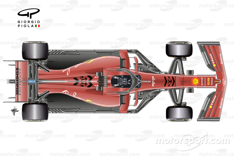 Vue de dessus de la Ferrari SF90