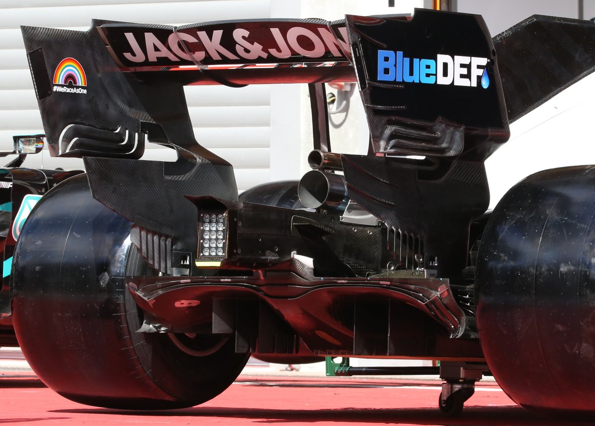 Détail de l'aileron arrière de la Haas VF-20