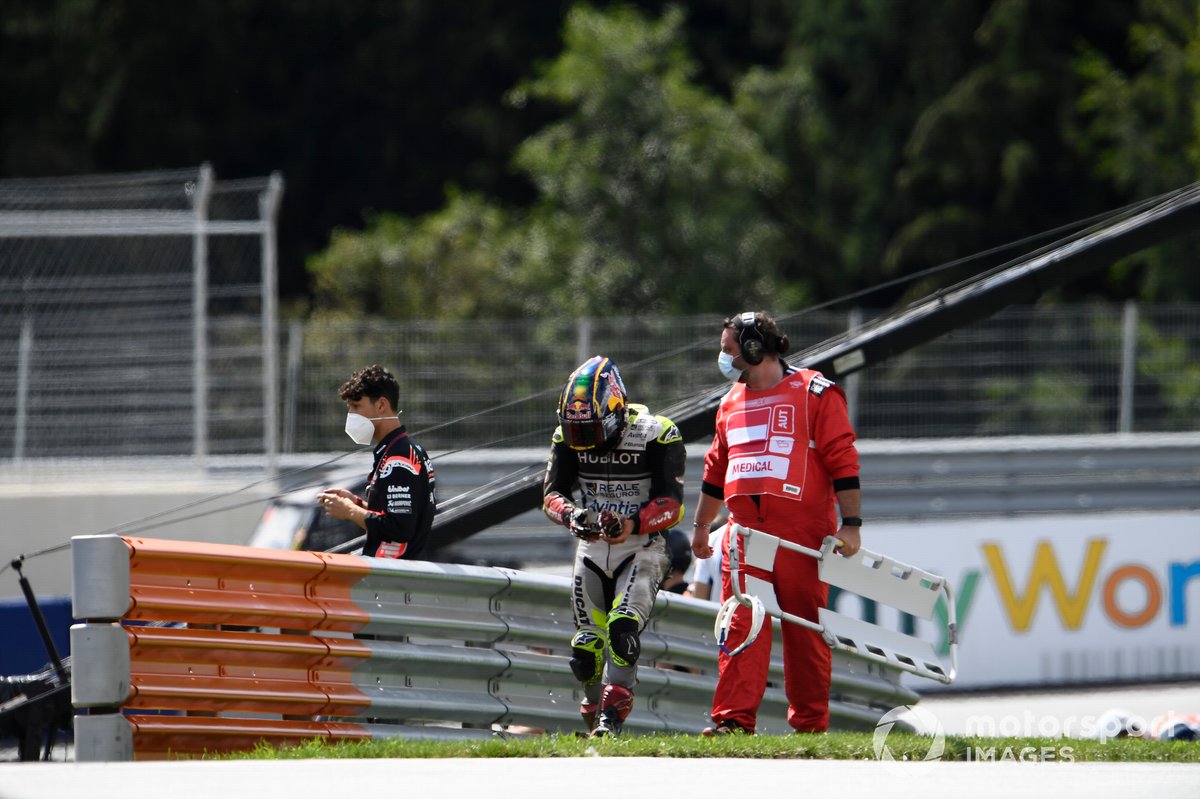 Johann Zarco, accident d'Avintia Racing