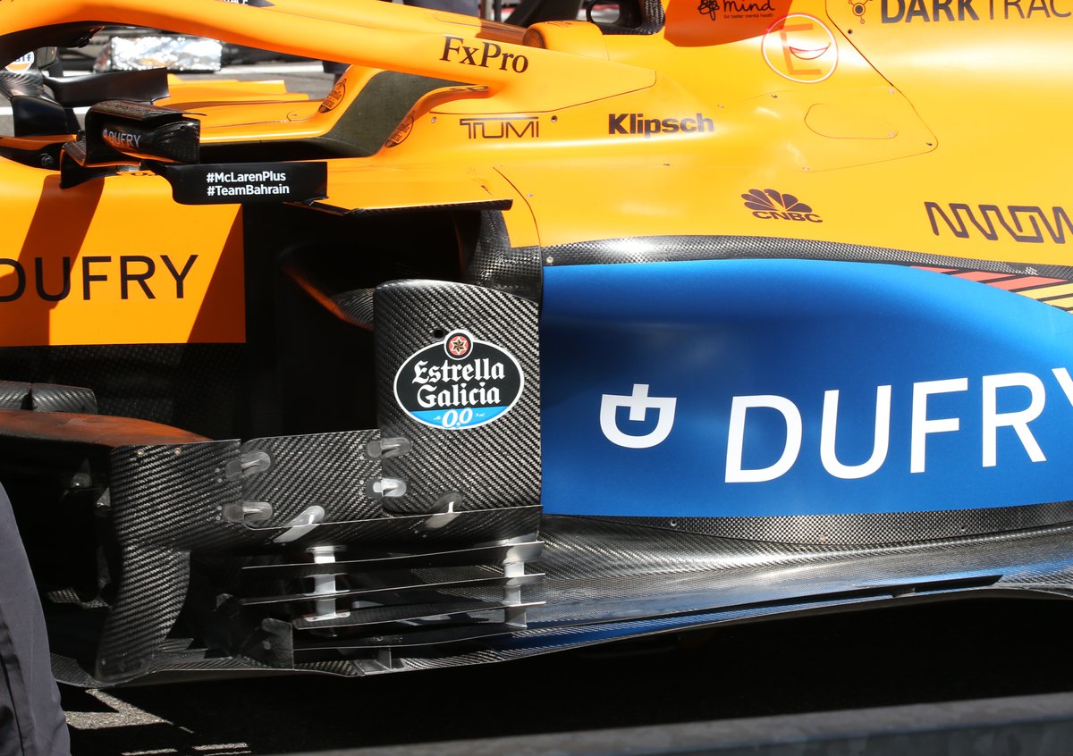 Détail de la bargeboard McLaren MCL35