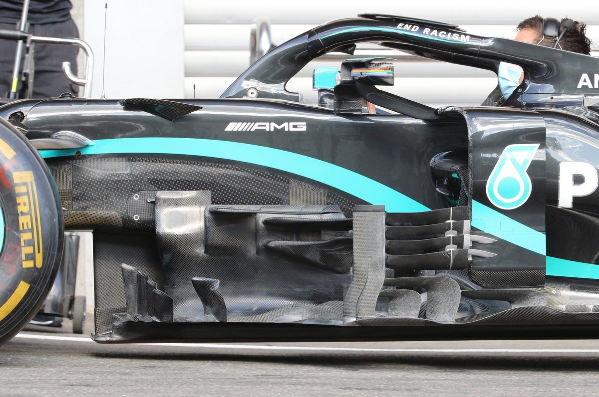 Détail de la bargeboard Mercedes F1 W11