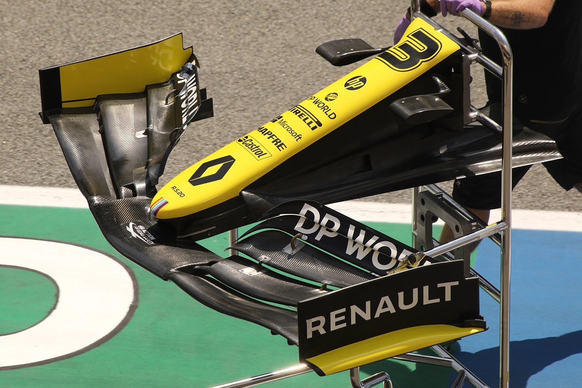 Détail de l'aileron avant de la Renault F1 Team RS20