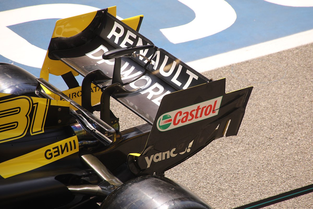 Détail de l'aileron arrière de la Renault F1 Team RS20