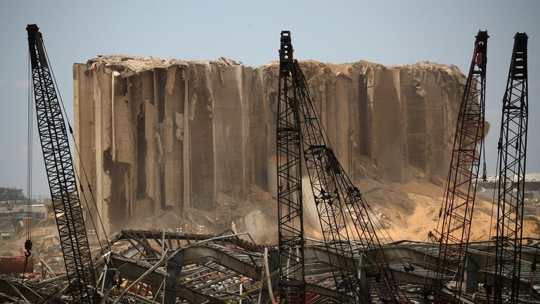 La scène de l'explosion à Beyrouth, Liban