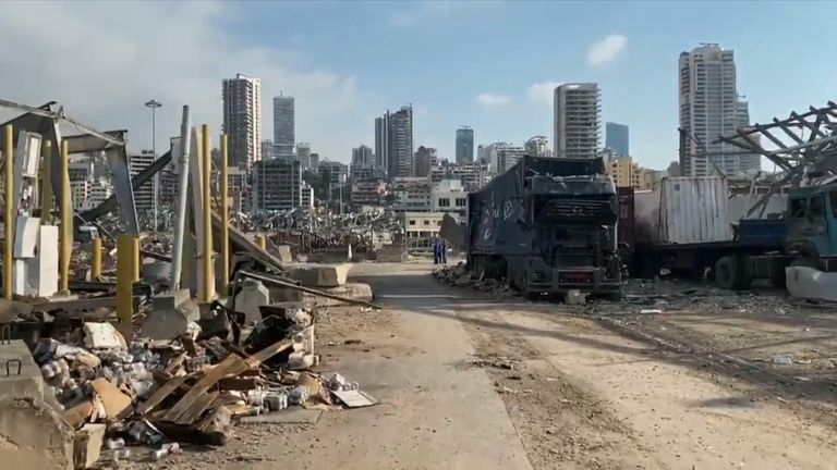 Site d'explosion de Beyrouth