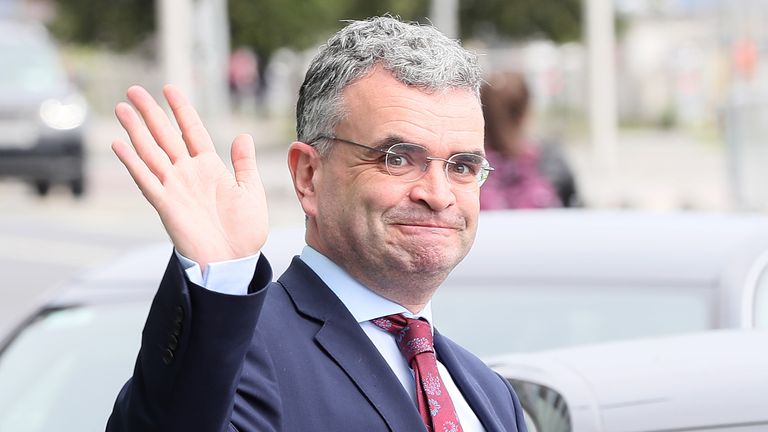 Photo de fichier en date du 15/07/2020 du ministre de l'Agriculture Dara Calleary, qui a démissionné après avoir assisté à un événement de la société de golf en salle avec 80 autres personnes