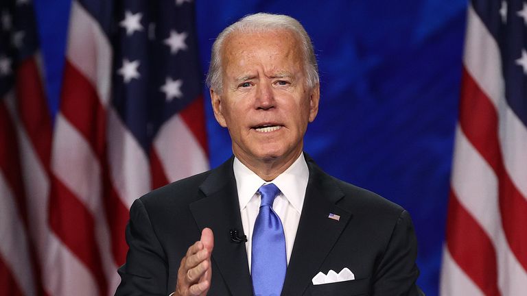 Joe Biden accepte la nomination du parti à la présidence lors de la convention nationale démocrate virtuelle 