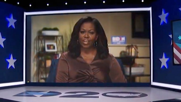 Michelle Obama à la convention virtuelle du Parti démocrate 