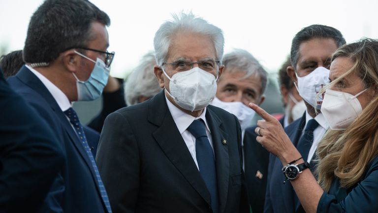 Le président italien Sergio Mattarella a inauguré le pont de remplacement