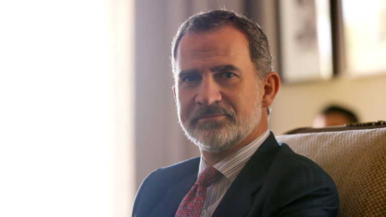 Le roi d'Espagne Felipe