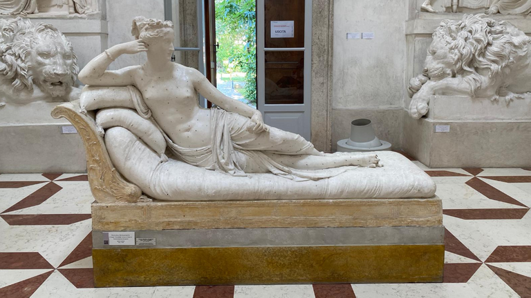 La statue a perdu trois orteils.  Photo: Museo Gypsotheca Antonio Canova