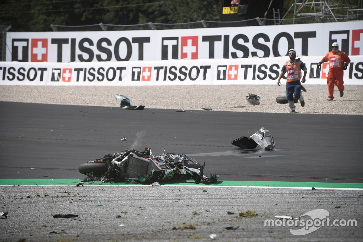 Le vélo accidenté de Johann Zarco