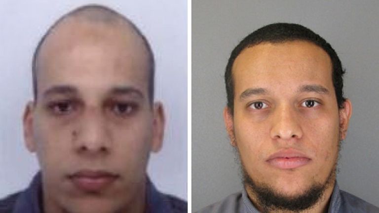 Cherif Kouachi (L), 32 ans, et son frère Said Kouachi (R), 34 ans