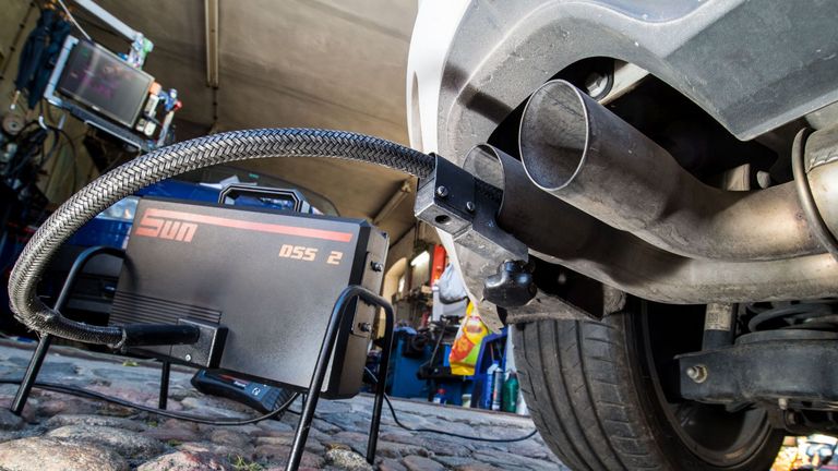 Test d'émissions sur une VW