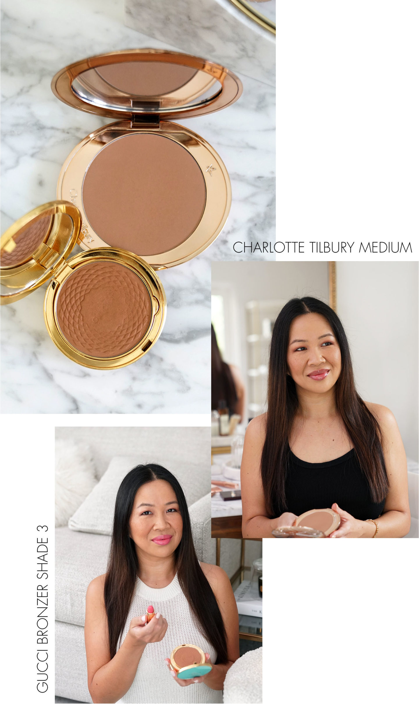 Poudre bronzante Gucci vs poudre bronzante Charlotte Tilbury