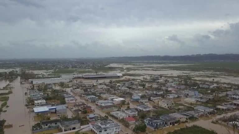 Toa Baha à Porto Rico a été inondé après l'ouragan Maria
