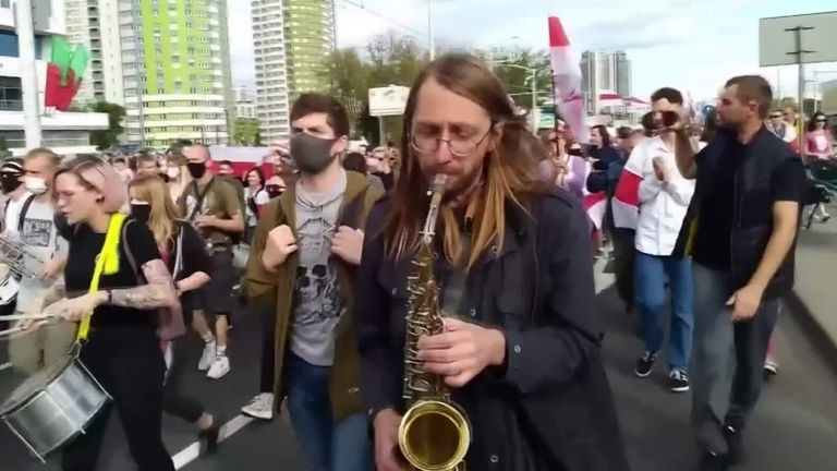 BÉLARUS PROTESTER  
