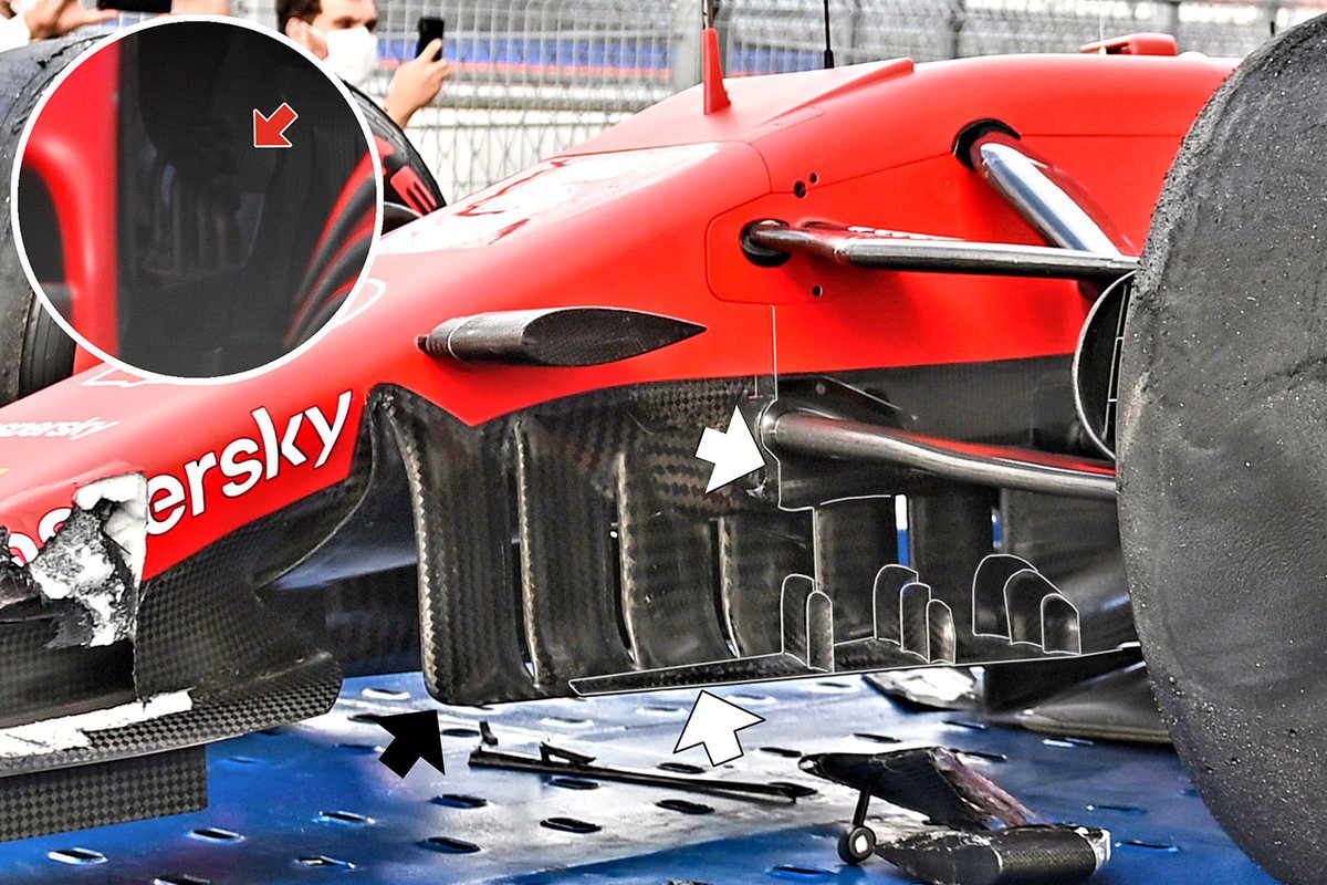 Détail des aubes tournantes Ferrari SF1000