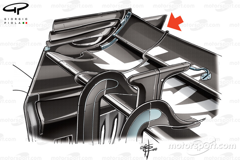 Aileron arrière Haas VF-18, GP de Belgique