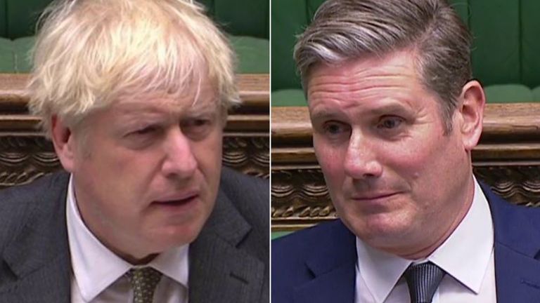 Boris Johnson et Keir Starmer