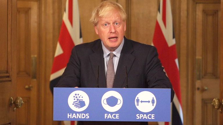 Boris Johnson Downing presseur