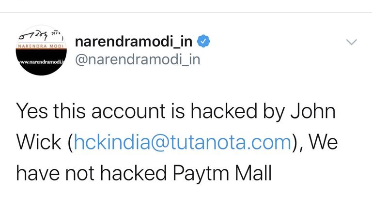 Le compte personnel de Narendra Modi a été piraté mercredi