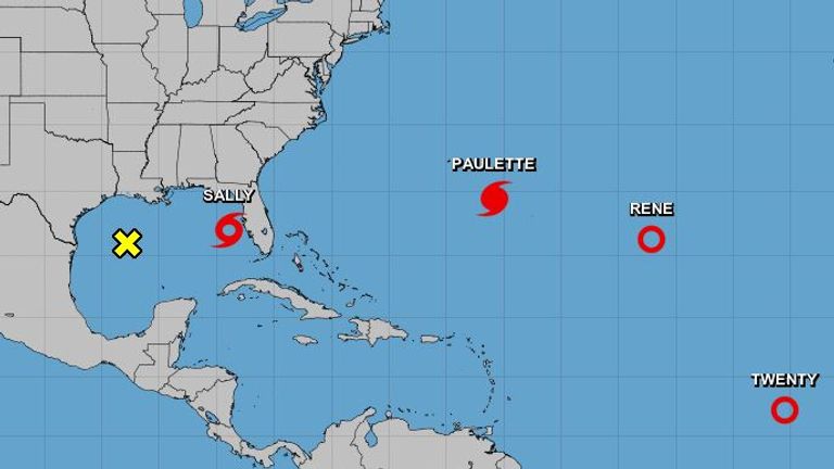 L'ouragan Paulette devrait frapper les Bermudes dimanche soir.  Pic: Centre national des ouragans