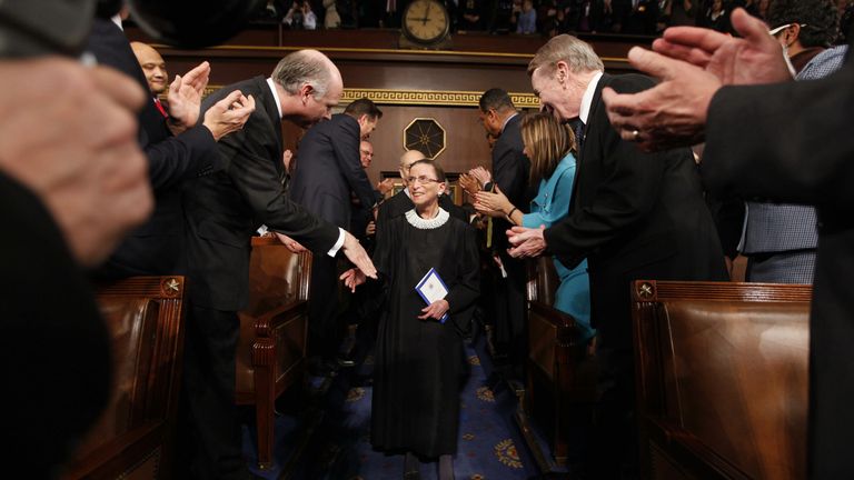 Juge adjointe de la Cour suprême Ruth Bader Ginsburg en 2009