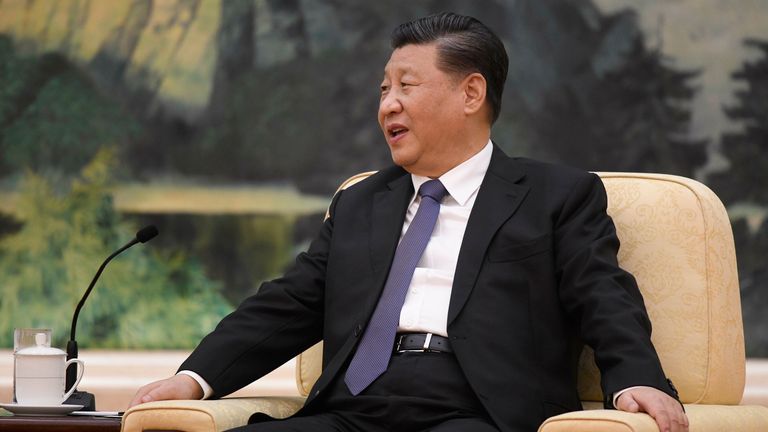 Le président chinois Xi Jinping prend la parole lors d'une réunion avec Tedros Adhanom, directeur général de l'Organisation mondiale de la santé, au Grand Hall du Peuple à Pékin, Chine, le 28 janvier 2020 (Crédit: KYODO NEWS / Naohiko Hatta / Pool)