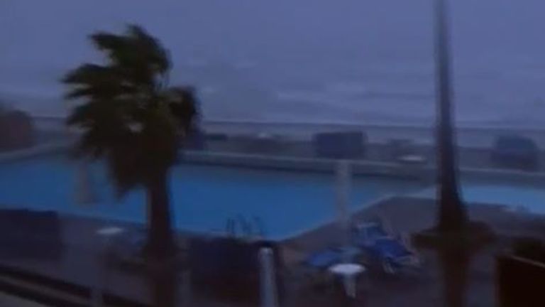 Zakynthos fouetté par le cyclone