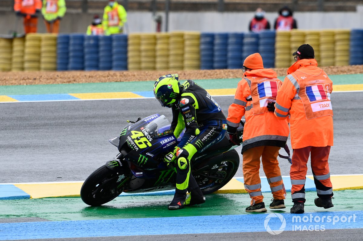 Valentino Rossi, accident de Yamaha Factory Racing