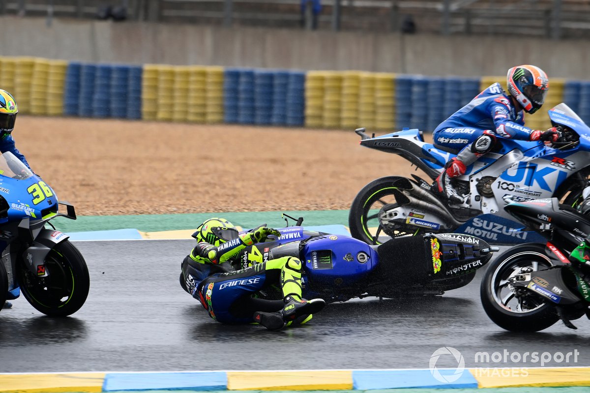 Valentino Rossi, accident de Yamaha Factory Racing