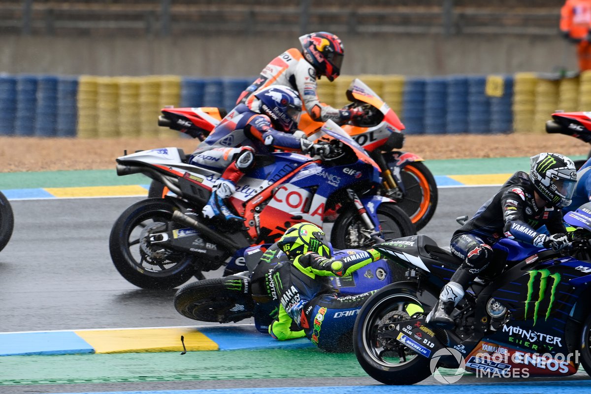 Valentino Rossi, accident de Yamaha Factory Racing