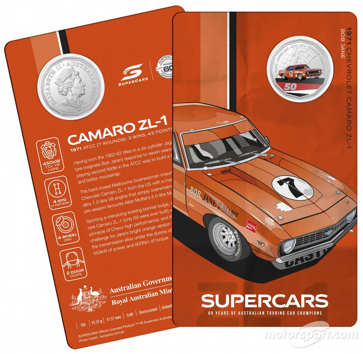 Pièces de monnaie Royal Australian Mint Supercars