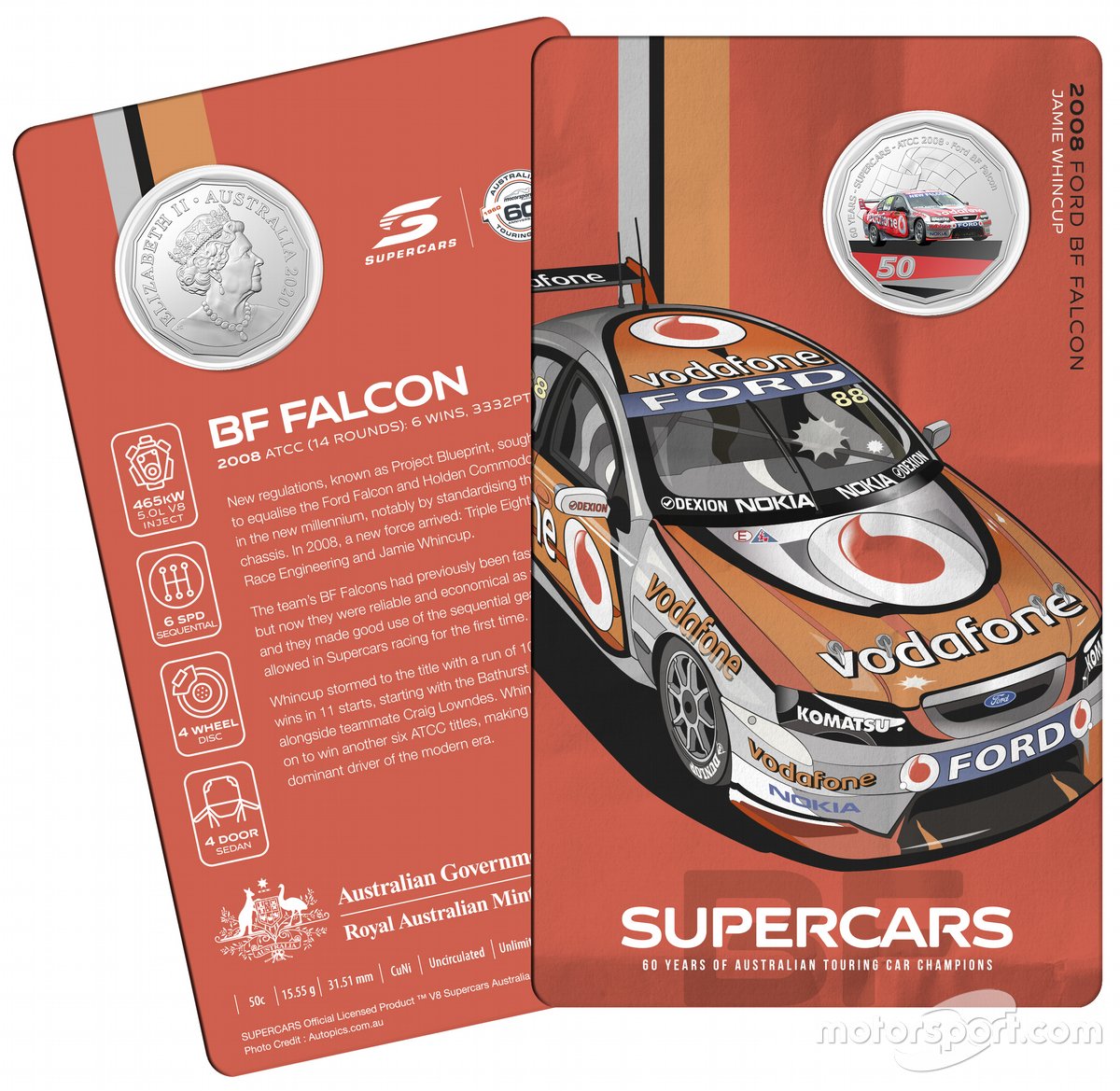 Pièces de monnaie Royal Australian Mint Supercars